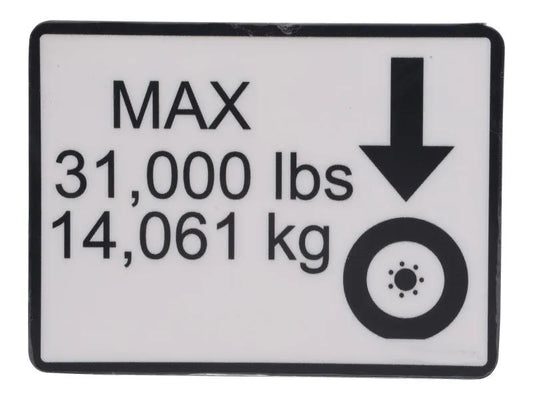 1001209896 | DECAL,MAX TIRE LOAD