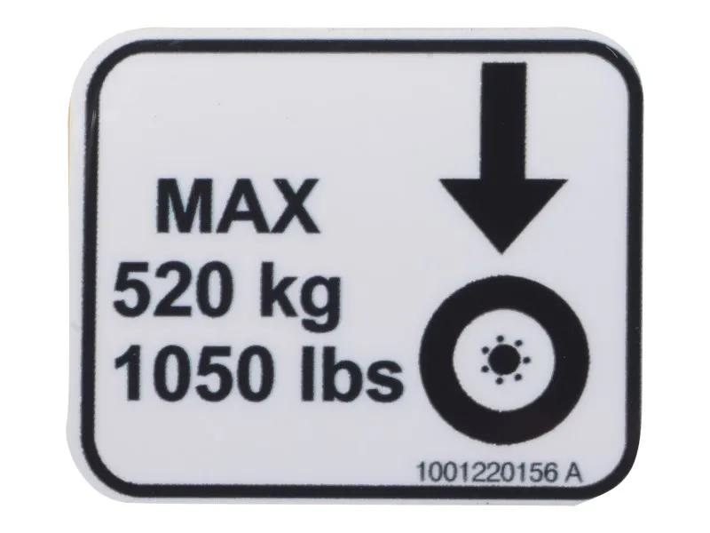 1001220156 | DECAL,1230ES WHEEL LOAD