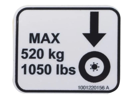 1001220156 | DECAL,1230ES WHEEL LOAD