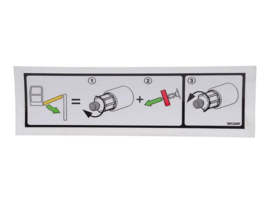 1001226407 | DECAL,DECAL, JIB MANUAL DESCEN