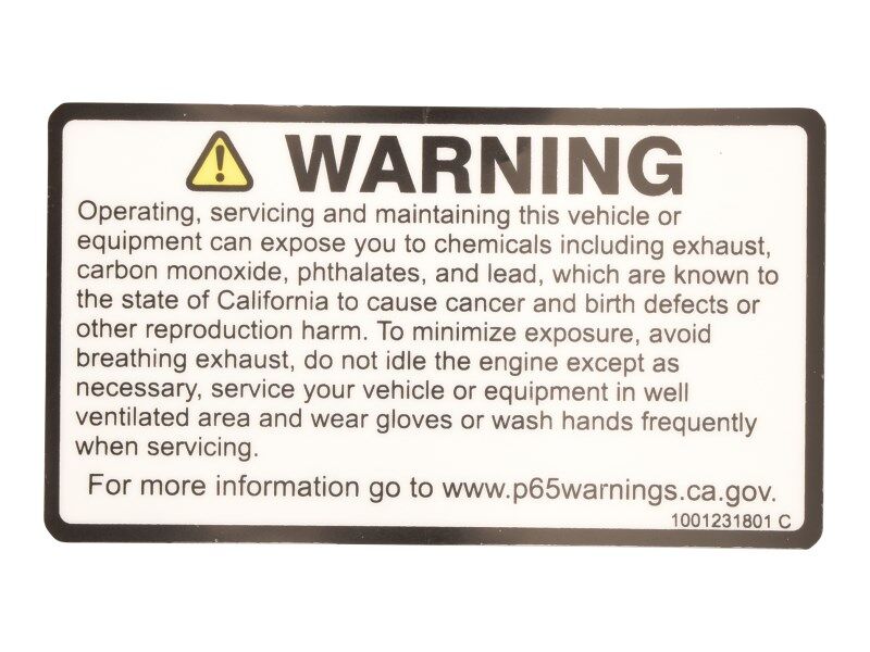 1001231801 | DECAL,WARNING PROP 65