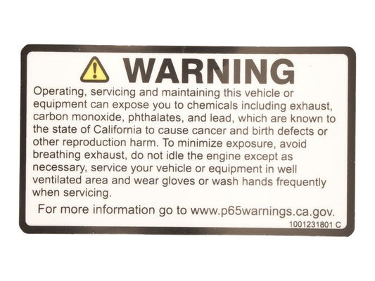 1001231801 | DECAL,WARNING PROP 65