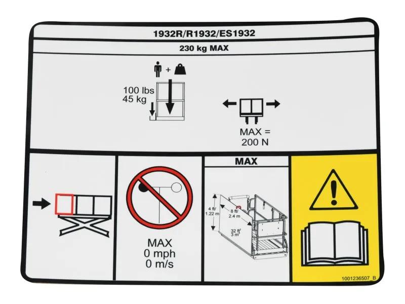 1001236507 | DECAL,PANEL CARRIER CAPACITY