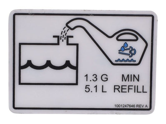 1001247646 | DECAL,DEF MIN. REFILL VOLUME