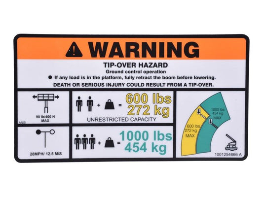 1001254666 | DECAL,WARNING DUAL CAP.