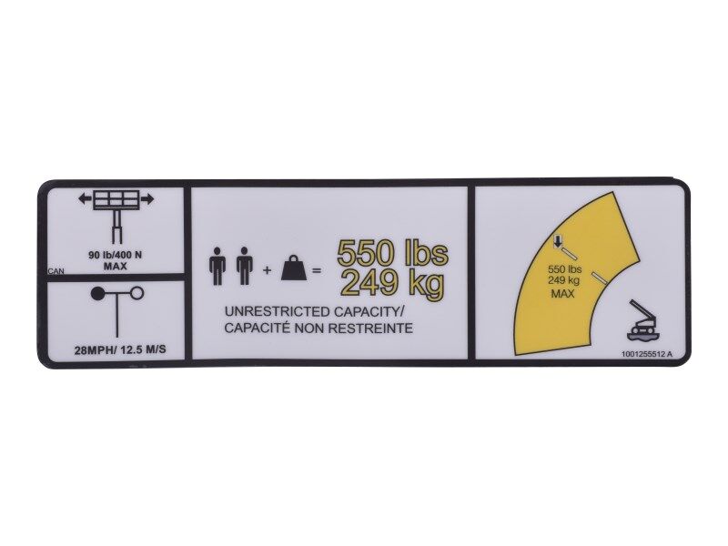 1001255512 | DECAL,WARNING SINGLE CAP