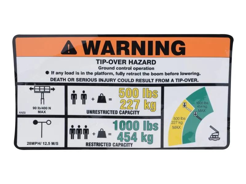 1001257230 | DECAL,WARNING DUAL CAP.(ANSI)