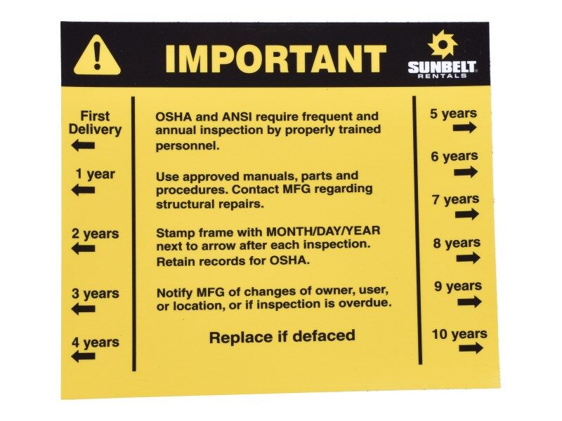 1001266647 | DECAL,SUNBELT ANNUAL INSPECT