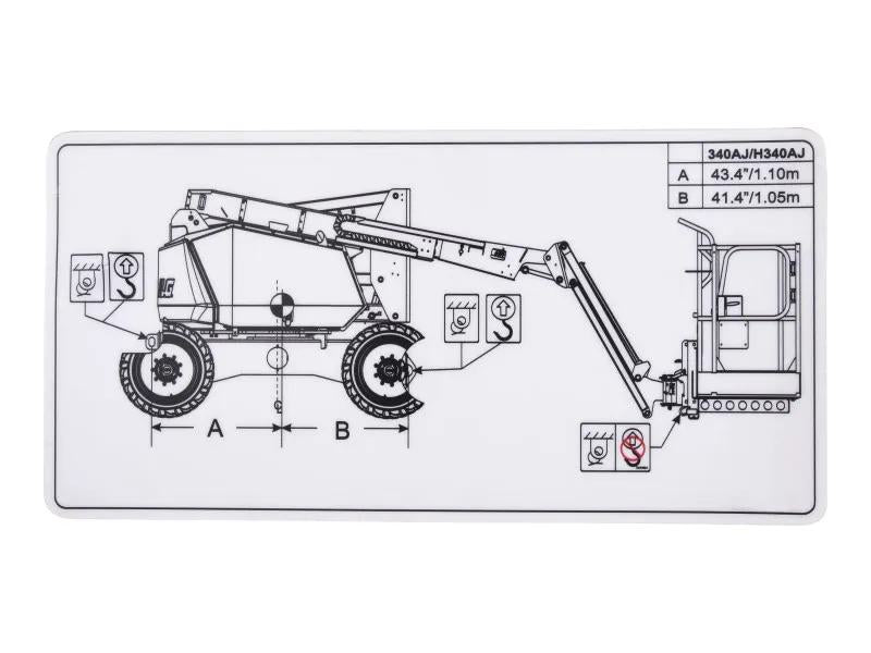 1001284677 | DECAL,LIFT DIAGRAM 340AJ