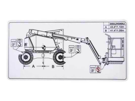 1001284677 | DECAL,LIFT DIAGRAM 340AJ