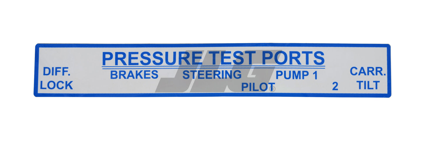 10226429 | DECAL, PRESSURE TEST PORTS -