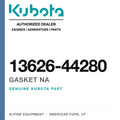 Genuine Kubota gasket na, part number 13626-44280 — Alpine Equipment