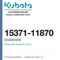 Genuine Kubota cushion, part number 15371-11870 — Alpine Equipment