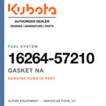 Genuine Kubota gasket na, part number 16264-57210 — Alpine Equipment