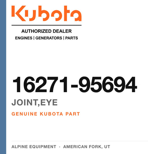 Genuine Kubota joint,eye, part number 16271-95694 — Alpine Equipment