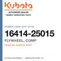 Genuine Kubota flywheel, comp, part number 16414-25015 — Alpine Equipment