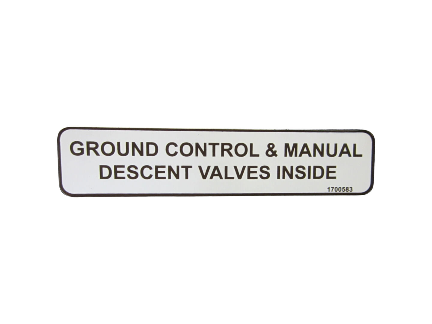 1700583 | DECAL, GND CONTROL LOC. BROWN