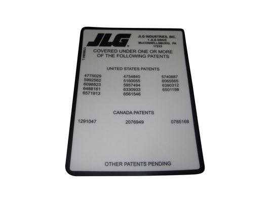 1700584 | DECAL, PATENT (BLK)