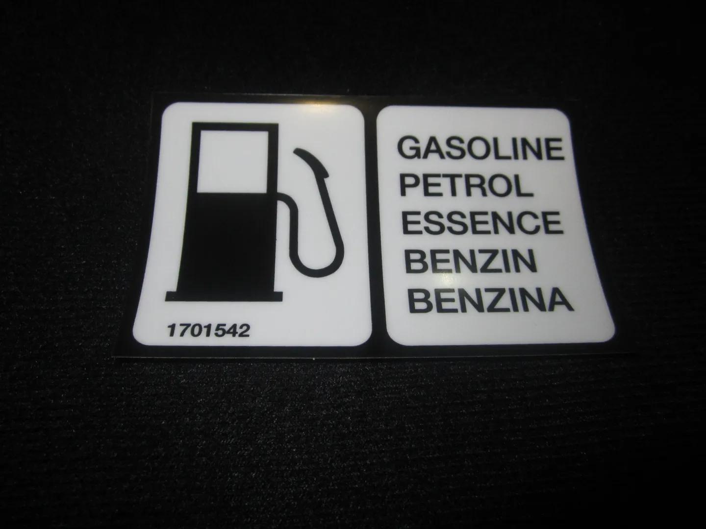 1701542 | DECAL,GAS(OPT)(A/B/C/D/J/L/CH)