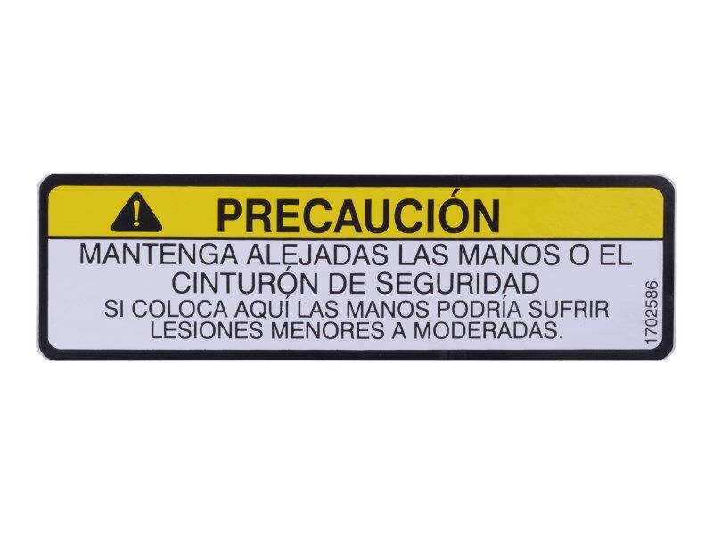 1702586 | DECAL, NO HANDS (SPA,LAT AM)