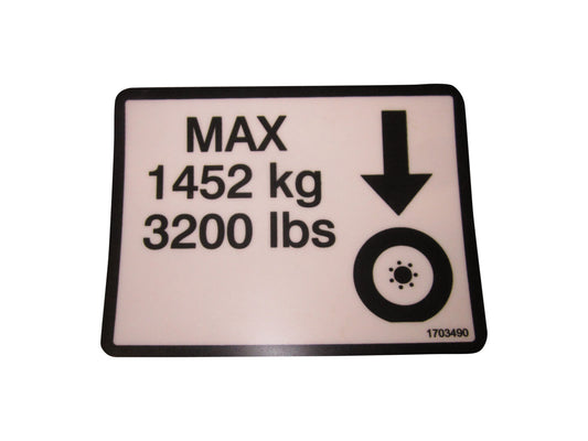 1703490 | DECAL,MAX TIRE LOAD