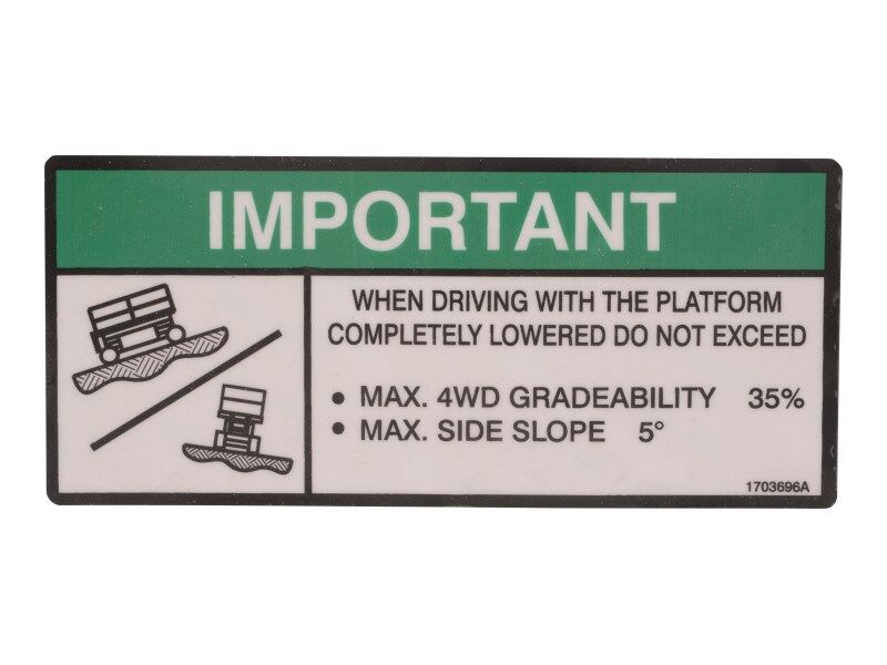 1703696 | DECAL, GRADEABILITY