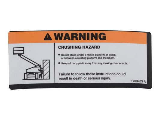 1703953 | JLG® Crush Warning Decal