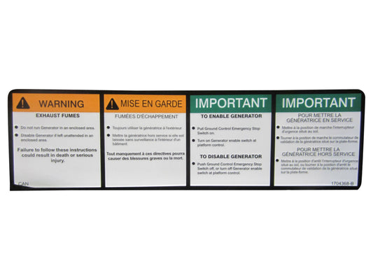 1704368 | DECAL, GEN WARNING (ENG,FRE)