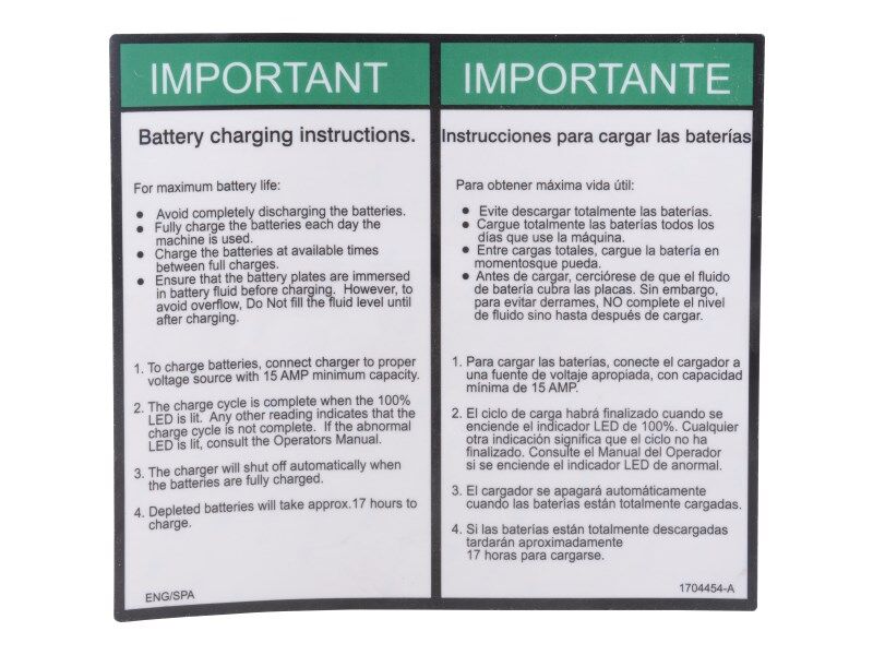 1704454 | DECAL,CHARGING INSTR ENG/SPA