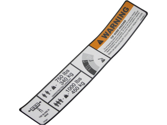1704488 | DECAL, 750 LBS UNRST CAPACITY