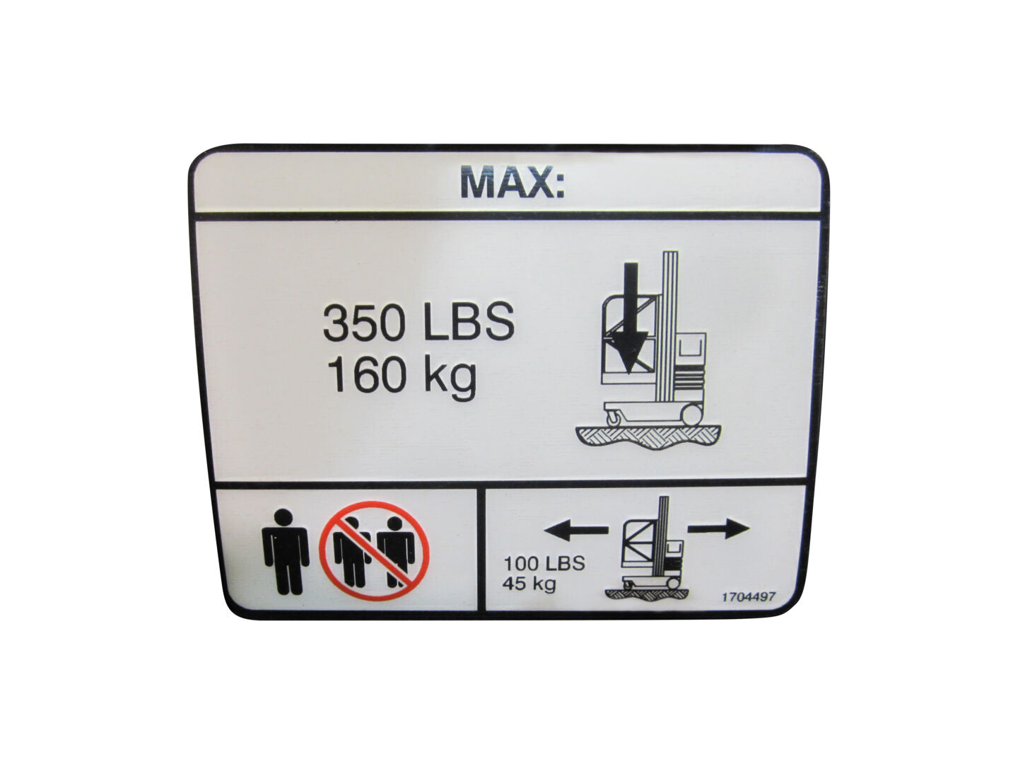 1704497 | DECAL, CAPACITY (VP10/15 ANSI)