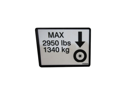 1704522 | DECAL,MAX TIRE LOAD