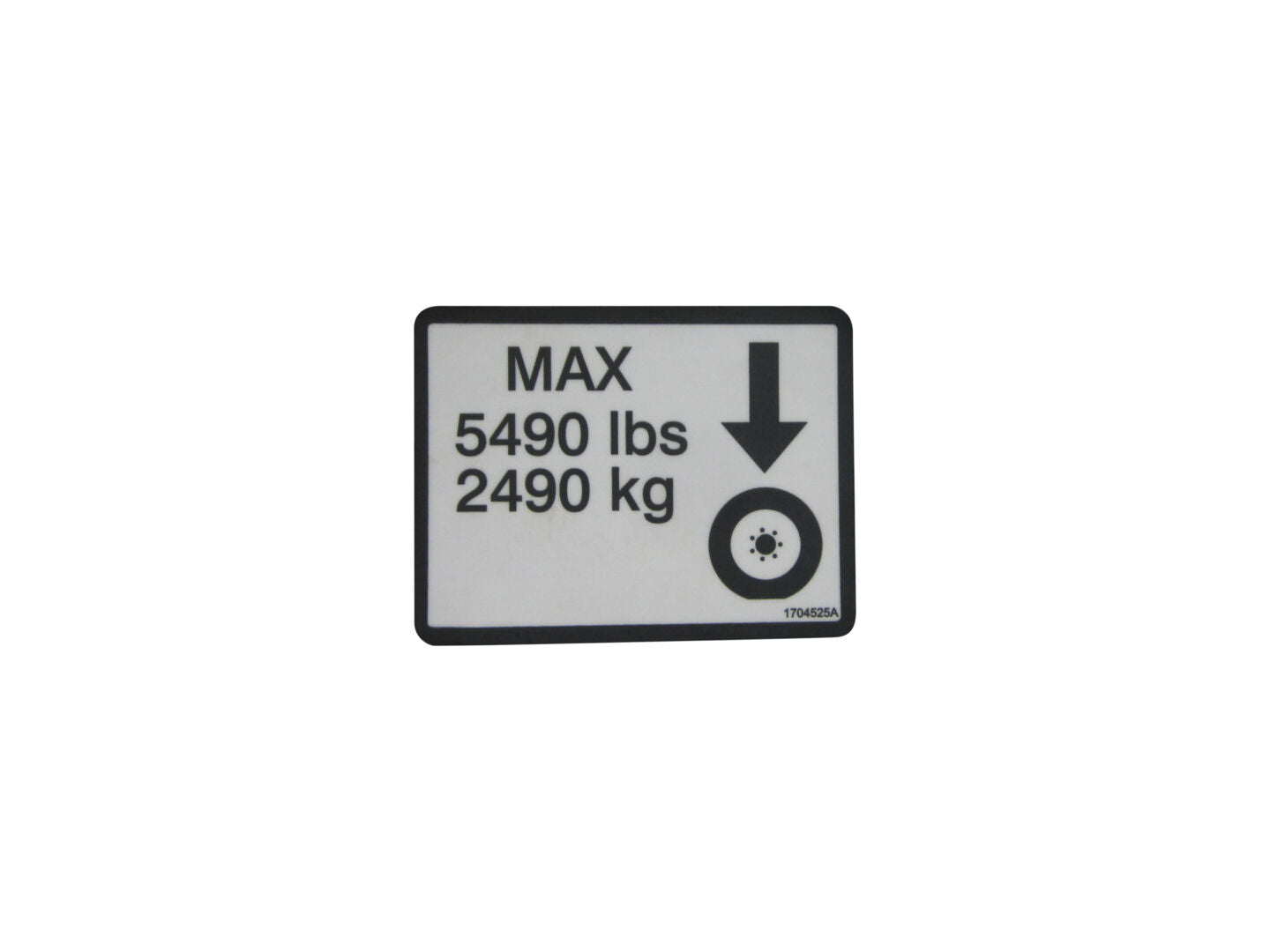 1704525 | DECAL,MAX TIRE LOAD