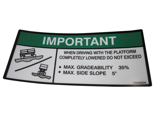 1704903 | DECAL, GRADEABILITY