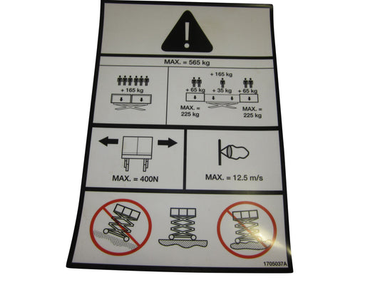 1705037 | DECAL,CAP(565KG)(DUAL EXT)