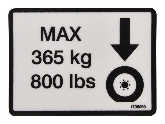 1705059 | DECAL, WHEEL LOADS
