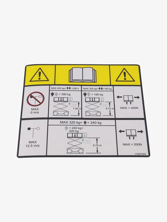 1705704 | DECAL,CAPACITY, 450KG, 320KG