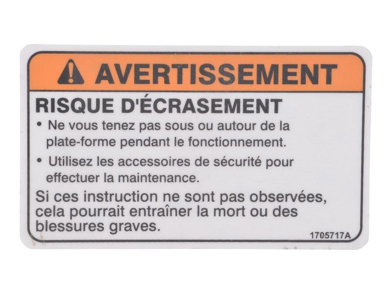 1705717 | DECAL, CRUSHING (CAN)