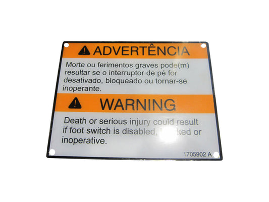 1705902 | DECAL, FOOTSWITCH (BRZ/POR)