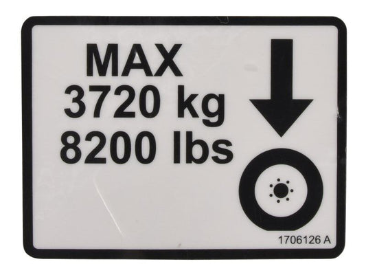 1706126 | DECAL, MAX TIRE LOAD