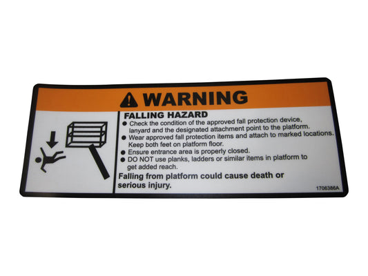 1706386 | DECAL,FALL HAZARD