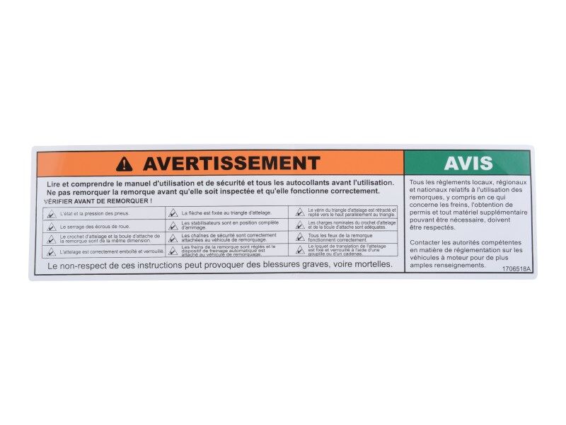 1706518 | DECAL,MACHINE OPERATION ENG/FR