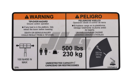 1707049 | DECAL,500LBSMAXCAP600SJ(SPA)