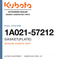 Genuine Kubota gasket(plate), part number 1A021-57212 — Alpine Equipment