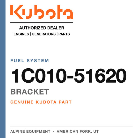 Genuine Kubota bracket, part number 1C010-51620 — Alpine Equipment