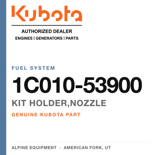 Genuine Kubota kit holder,nozzle, part number 1C010-53900 — Alpine Equipment