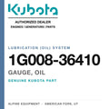 Genuine Kubota gauge, oil, part number 1G008-36410 — Alpine Equipment