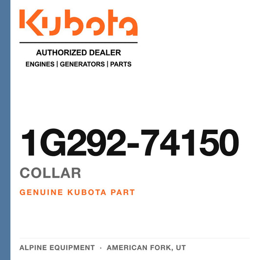 Genuine Kubota collar, part number 1G292-74150 — Alpine Equipment
