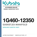 Genuine Kubota gasket,ex-manifold, part number 1G460-12350 — Alpine Equipment