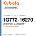 Genuine Kubota stopper, camshaft, part number 1G772-16270 — Alpine Equipment